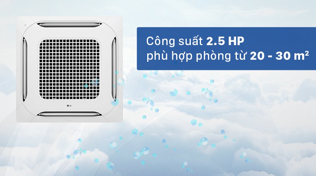 Điều hòa âm trần LG Inverter 24000 BTU ATNQ24GPLE7 - công suất 24000 BTU phù hợp phòng 20 - 30 m2