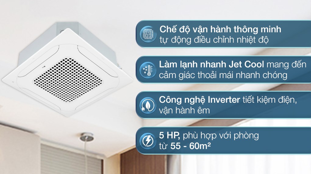Máy lạnh âm trần LG Inverter 5 HP ATNQ48GMLE7