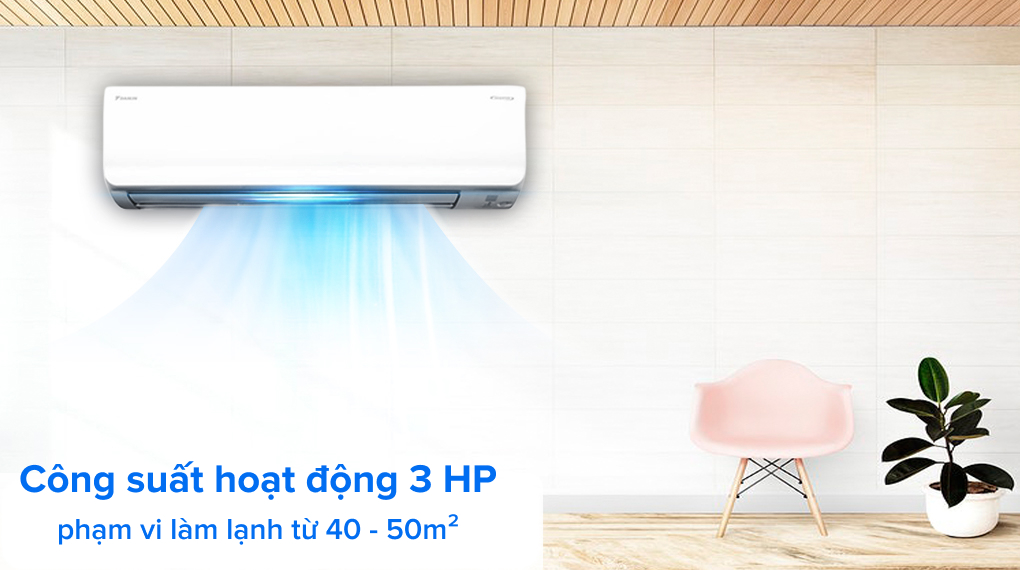 Điều hoà 2 chiều Daikin Inverter 3 HP FTHF71VVMV - Công suất 3 HP