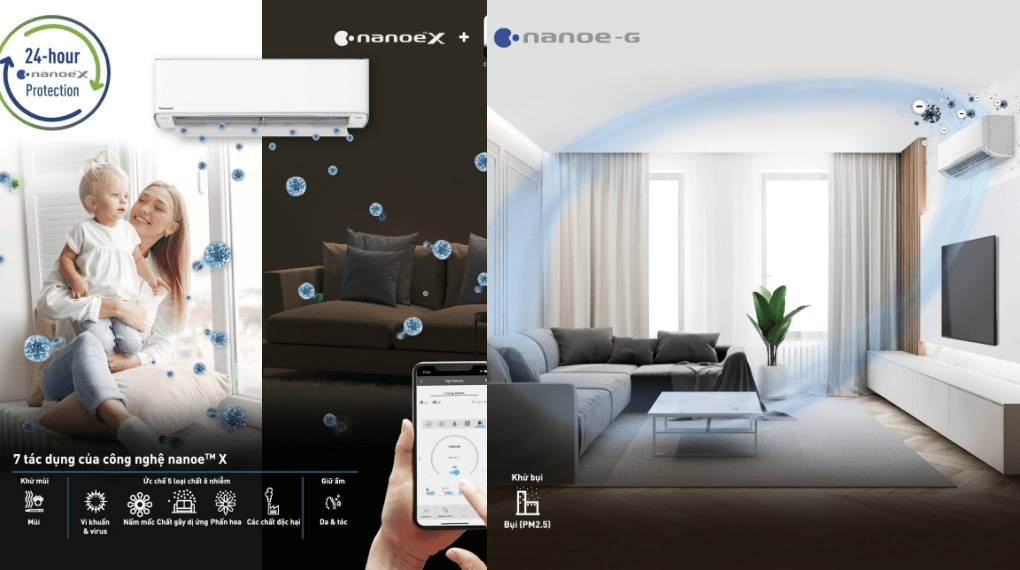Máy lạnh Panasonic Inverter 1 HP CU/CS-XU9XKH-8 - Các công nghệ lọc không khí
