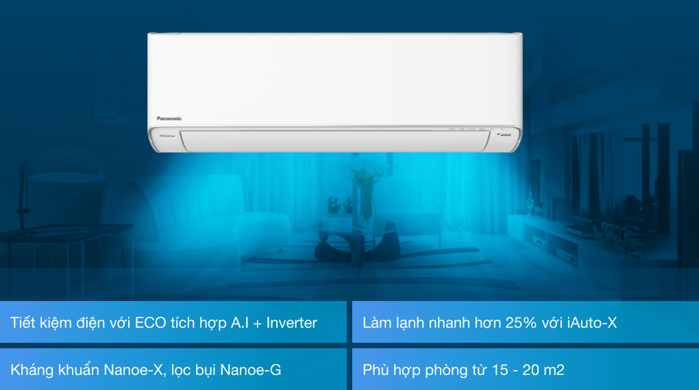 Máy lạnh Panasonic Inverter 1.5 HP CU/CS-XU12XKH-8 - 2