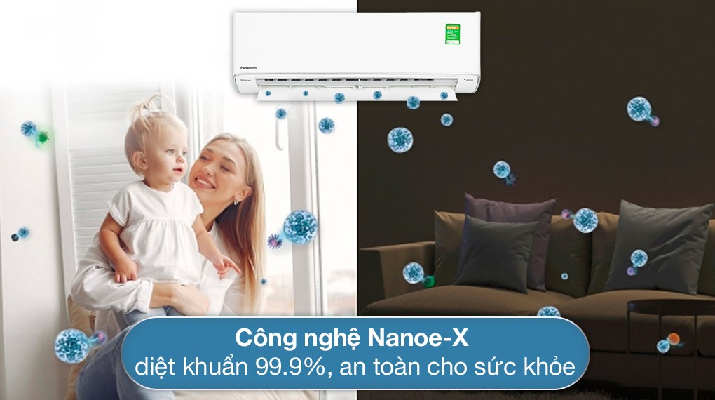 Điều hòa Panasonic Inverter 11900 BTU CU/CS-XU12XKH-8 - Công nghệ Nanoe-X