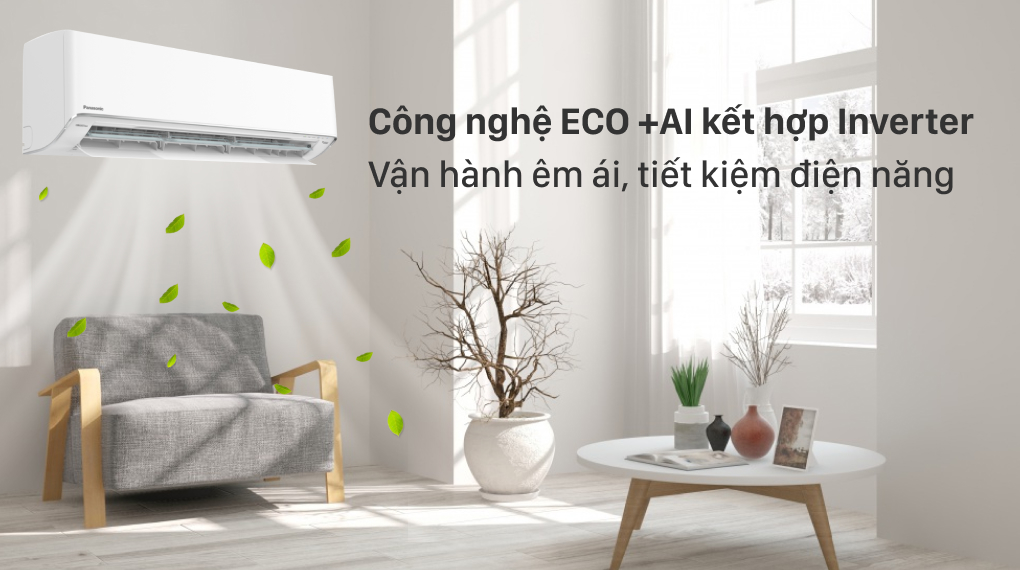 Điều hòa Panasonic Inverter 18000 BTU CU/CS-XU18XKH-8 - Công nghệ Eco+AI kết hợp Inverter