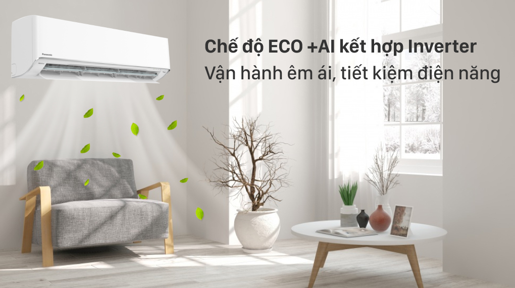 Máy lạnh Panasonic Inverter 2.5 HP CU/CS-XU24XKH-8 - Chế độ Eco +AI kết hợp Inverter