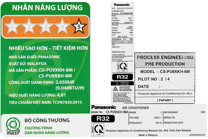 Máy lạnh Panasonic Inverter 1 HP CU/CS-PU9XKH-8M Màu Trắng