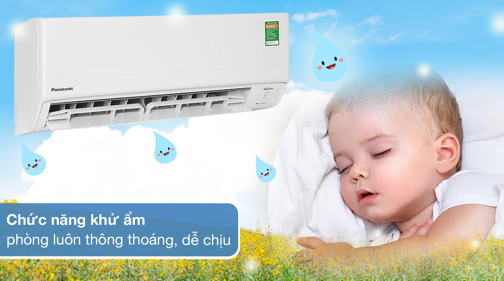 Máy lạnh Panasonic Inverter 1.5 HP CU/CS-PU12XKH-8M - Chức năng khử ẩm