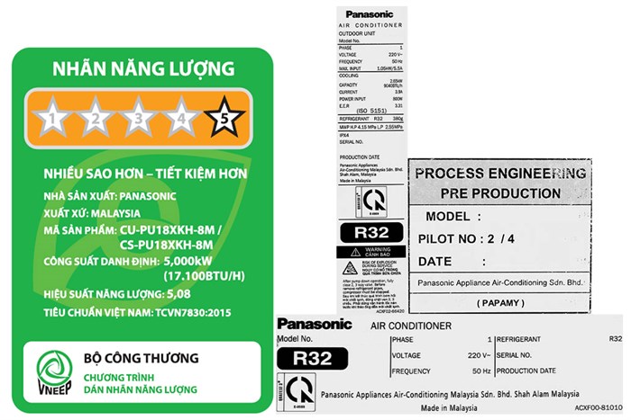 Máy lạnh Panasonic Inverter 2 HP CU/CS-PU18XKH-8M Màu Trắng