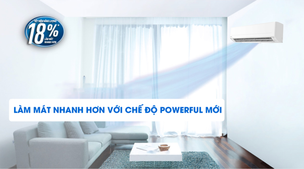 Máy lạnh Panasonic Inverter 2.5 HP CU/CS-PU24XKH-8M - Làm lạnh nhanh Powerful