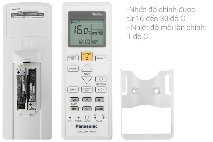 Máy lạnh Panasonic Inverter 2.5 HP CU/CS-PU24XKH-8M Màu Trắng