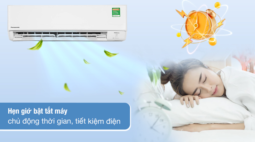 Máy lạnh Panasonic Inverter 1.5 HP CU/CS-WPU12XKH-8 - Hẹn giờ bật tắt máy