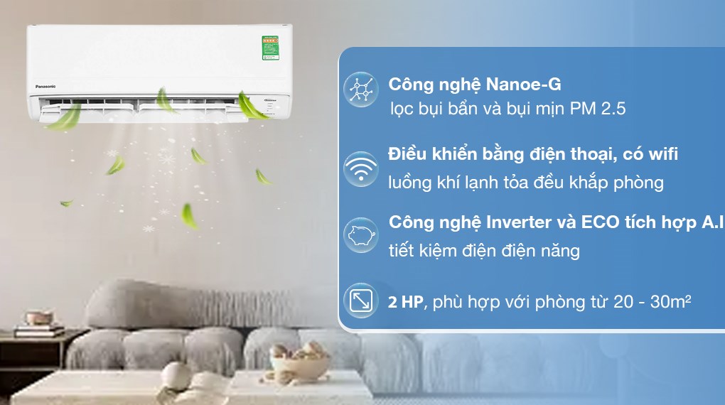Máy lạnh Panasonic Inverter 2 HP CU/CS-WPU18XKH-8