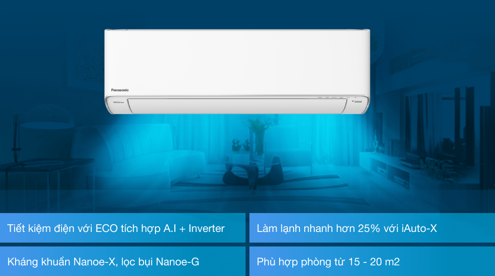 Máy lạnh 2 chiều Panasonic 1.5 HP CU/CS-XZ12XKH-8