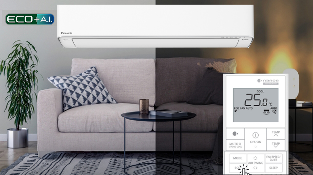 Máy lạnh 2 chiều Panasonic 2 HP CU/CS-XZ18XKH-8 -Siêu tiết kiệm điện nhờ công nghệ trí tuệ nhân tạo Eco, A.I kết hợp Inverter