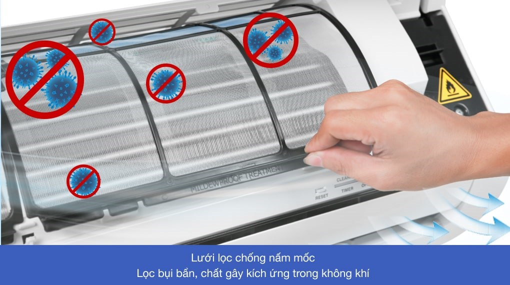 Điều hòa Toshiba 9000 BTU Inverter RAS-H10C4KCVG-V - 9
