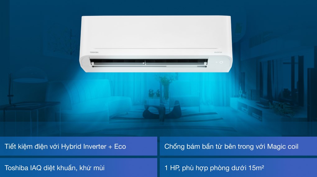 Điều hòa Toshiba 9000 BTU Inverter RAS-H10C4KCVG-V - 2