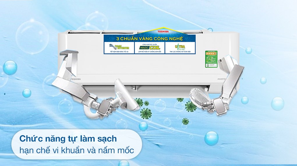 Máy lạnh Toshiba 1.5 HP Inverter RAS-H13C4KCVG-V