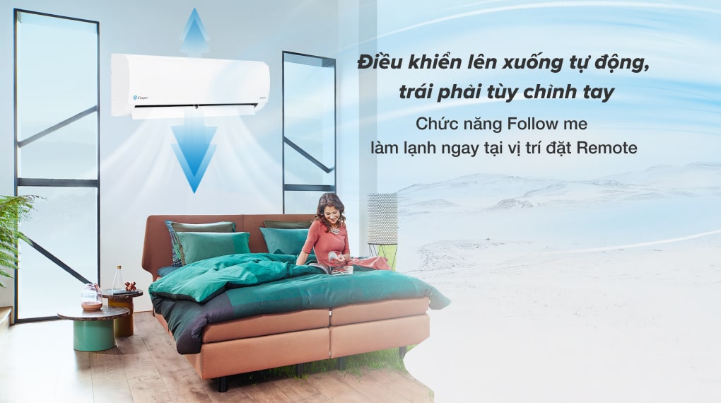 Máy lạnh Casper Inverter 1.5 HP IC-12TL32 - Cơ chế thổi gió