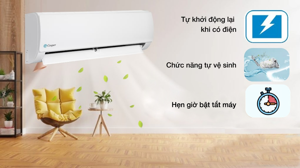 Máy lạnh Casper 1 HP KC-09FC32 - Tiện ích