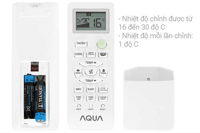 Máy lạnh Aqua Inverter 1.5 HP AQA-KCRV13TR Màu Trắng