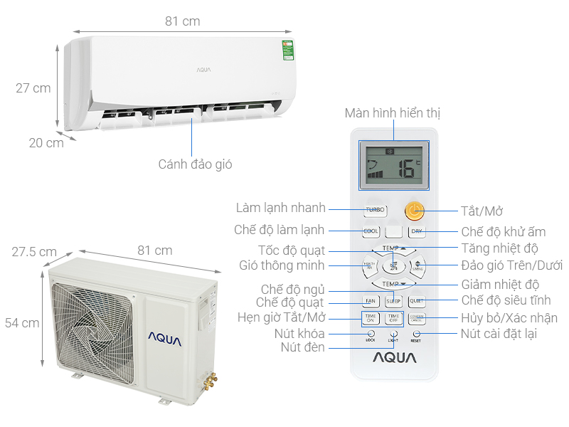 Máy lạnh Aqua 1 HP AQA-KCR9NQ-S