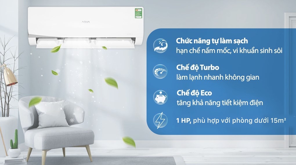 Máy lạnh Aqua 1 HP AQA-KCR9NQ-S