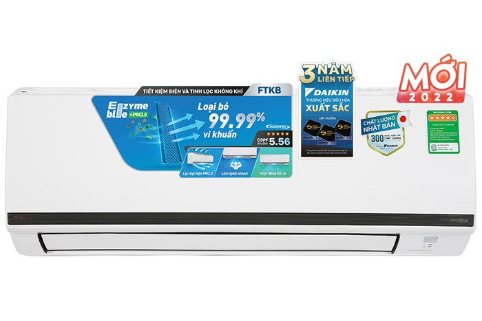 Máy lạnh Daikin Inverter 1 HP FTKB25WMVMV Màu Trắng