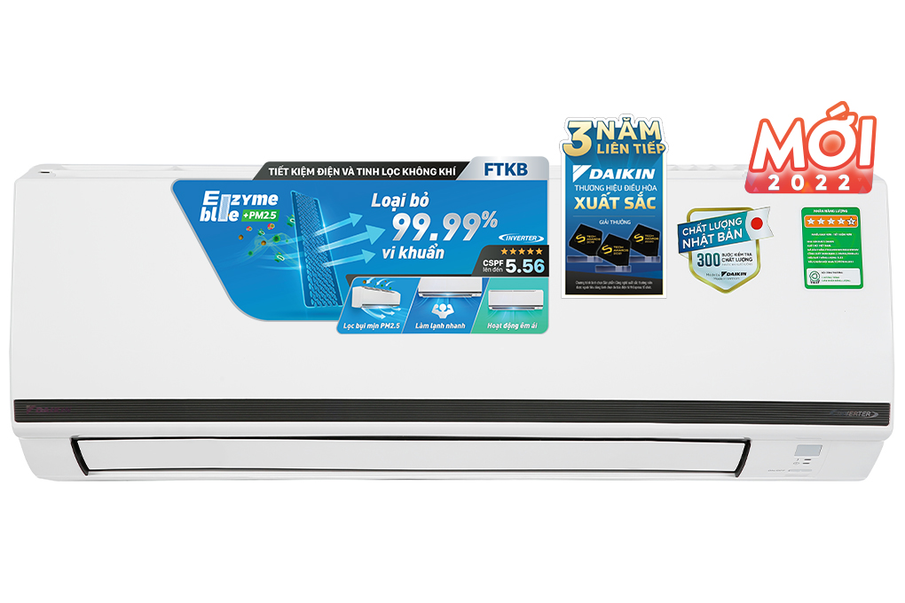 Máy lạnh Daikin Inverter 1.5 HP FTKB35WMVMV Màu Trắng