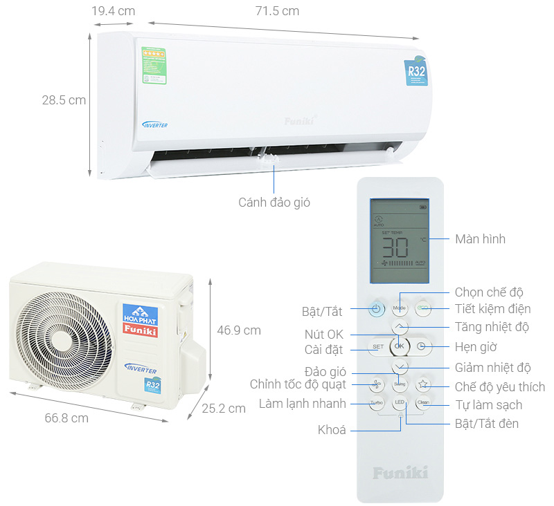 Máy lạnh Funiki Inverter 1 HP HIC09TMU.ST3