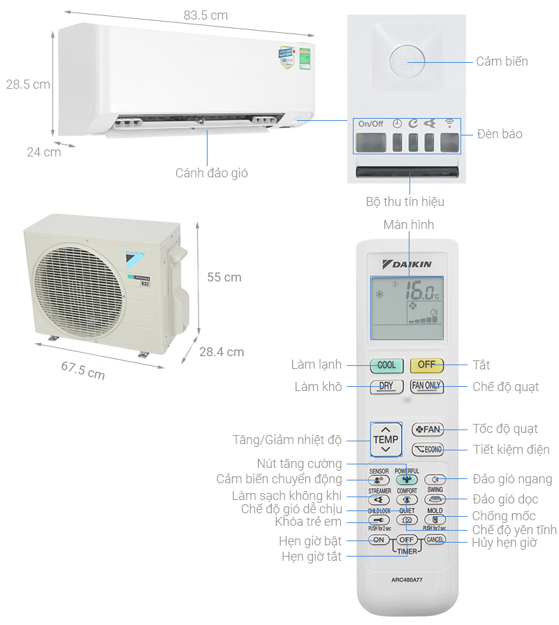 Máy lạnh Daikin Inverter 1.5 HP FTKY35WMVMV