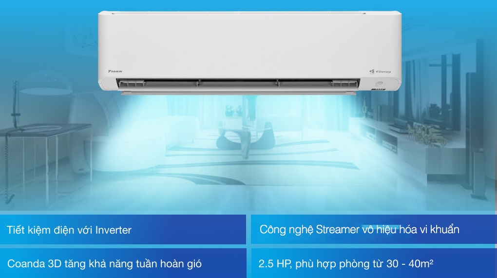 Máy lạnh Daikin Inverter 2.5 HP FTKY60WVMV
