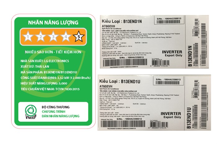 Máy lạnh 2 chiều LG Inverter 1.5 HP B13END1 Màu Trắng