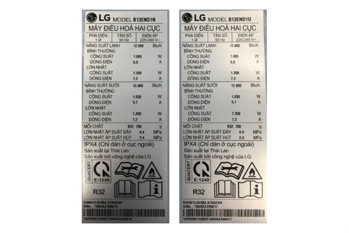 Máy lạnh 2 chiều LG Inverter 1.5 HP B13END1 Màu Trắng