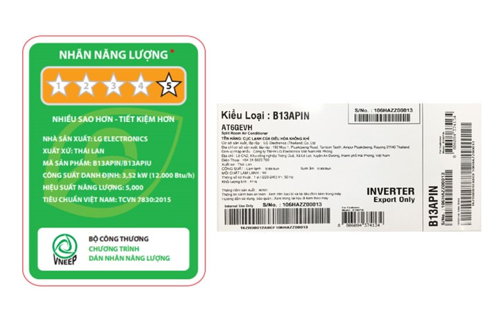 Máy lạnh 2 chiều LG Inverter 1.5 HP B13API Màu Trắng