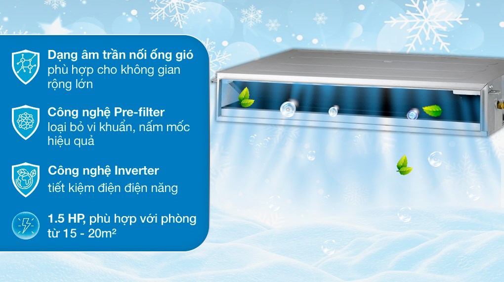 Dàn lạnh Multi LG Inverter 1.5 HP AMNQ12GL2A0