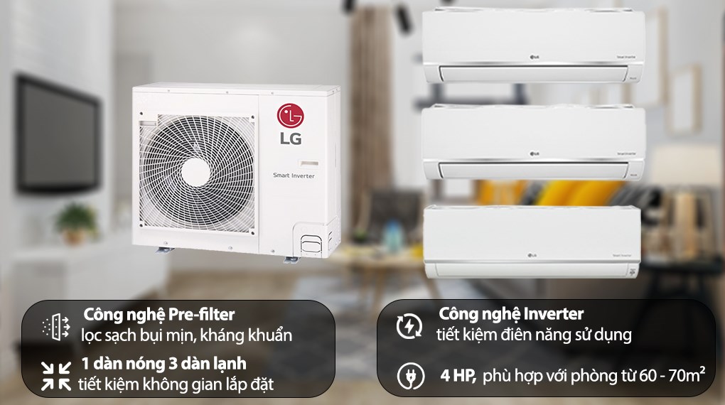 Bộ điều hòa Multi 3 dàn lạnh 4 HP A4UQ36GFD0