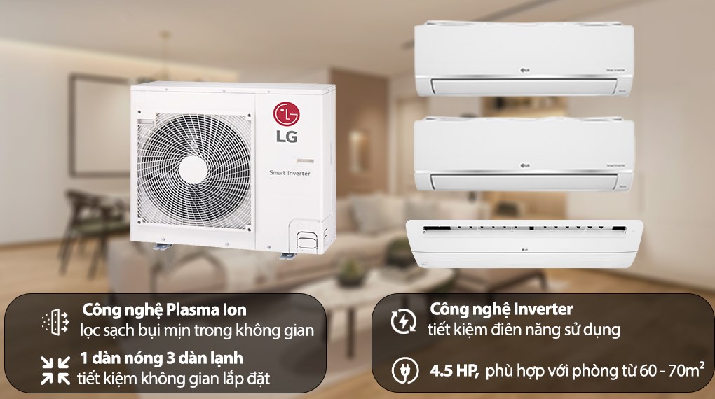 Bộ máy lạnh Multi 2 dàn lạnh & cassette 4 HP A4UQ36GFD0