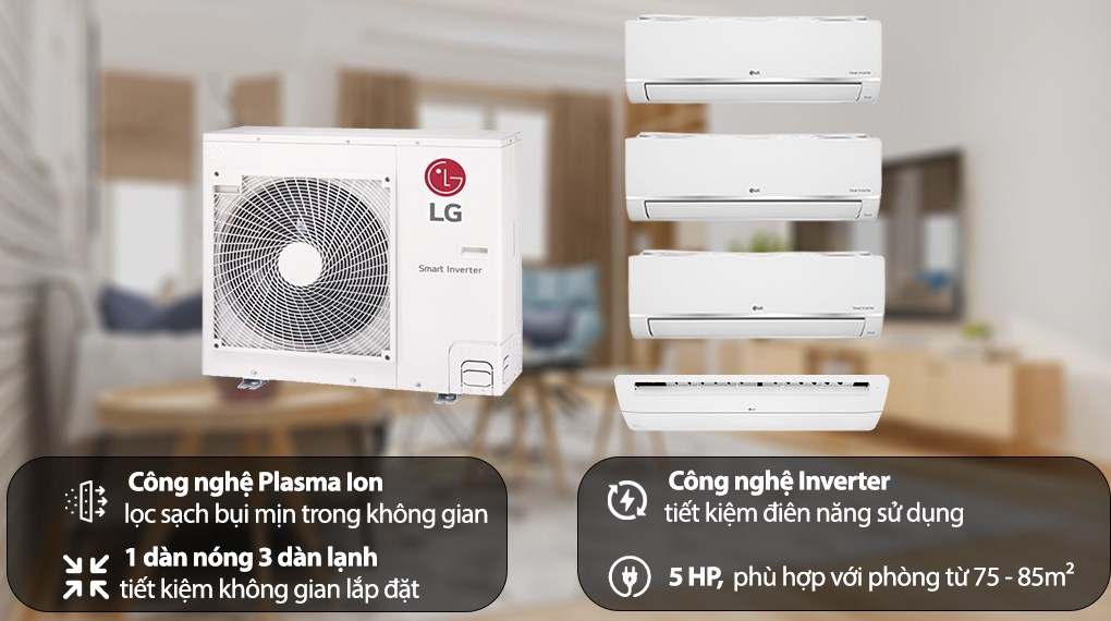 Bộ máy lạnh Multi 3 dàn lạnh & cassette 5 HP A5UQ48GFA1
