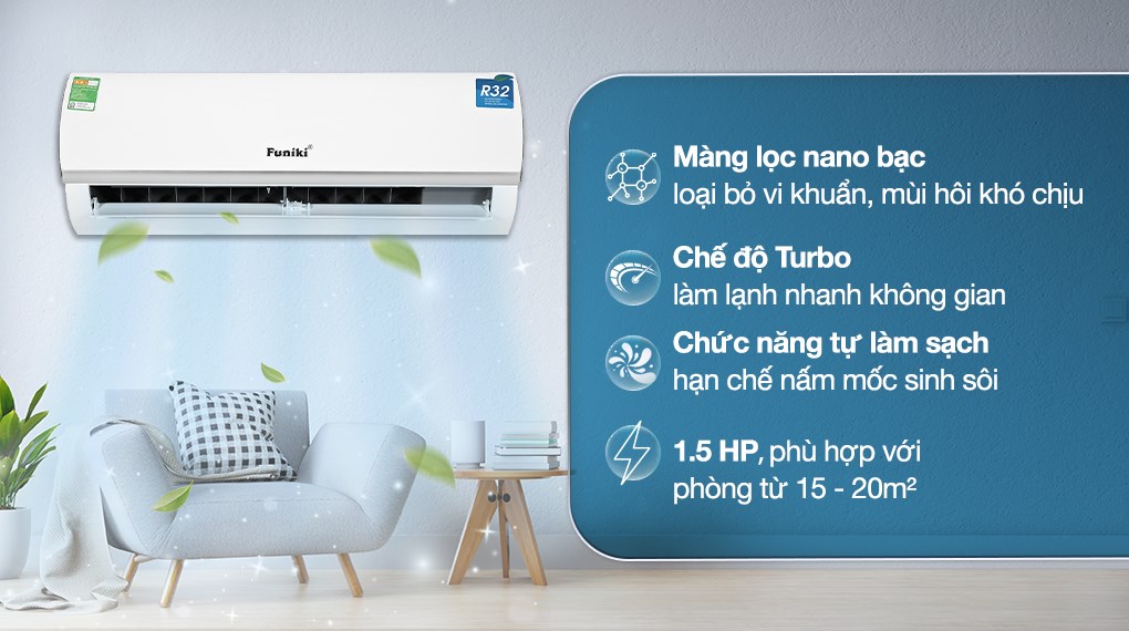 Máy lạnh Funiki 1.5 HP HSC12TMU.ST3