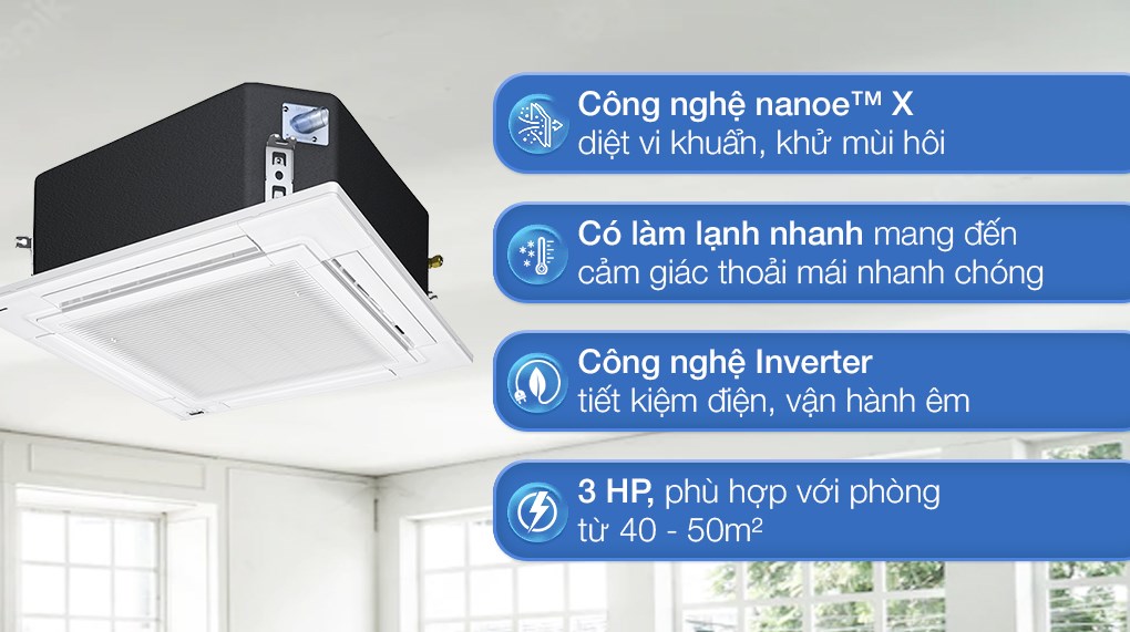 Máy lạnh âm trần Panasonic Inverter 3 HP S-2430PU3H / U-30PR1H5