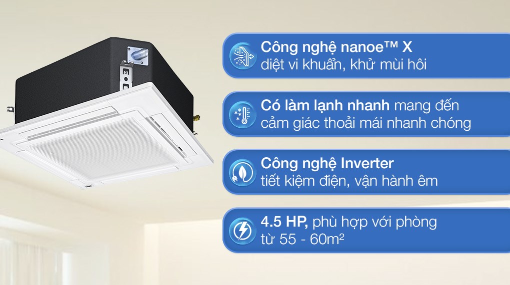 Máy lạnh âm trần Panasonic Inverter 4.5 HP S-3448PU3H / U-43PR1H5