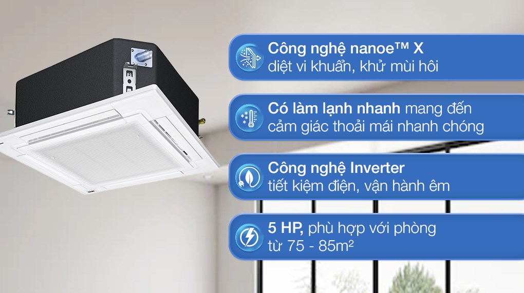 Máy lạnh âm trần Panasonic Inverter 5 HP S-3448PU3H / U-48PR1H8