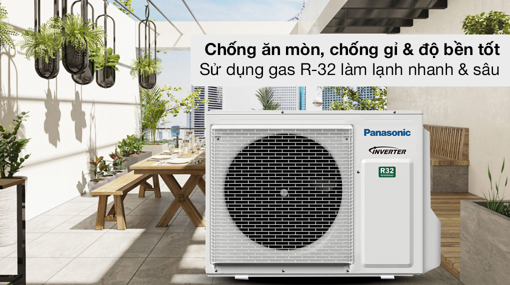 Máy lạnh âm trần Panasonic Inverter 5 HP S-3448PU3H / U-48PR1H8 - Dàn nóng chống gỉ sét, chống ăn mòn và sử dụng gas R-32 làm lạnh nhanh