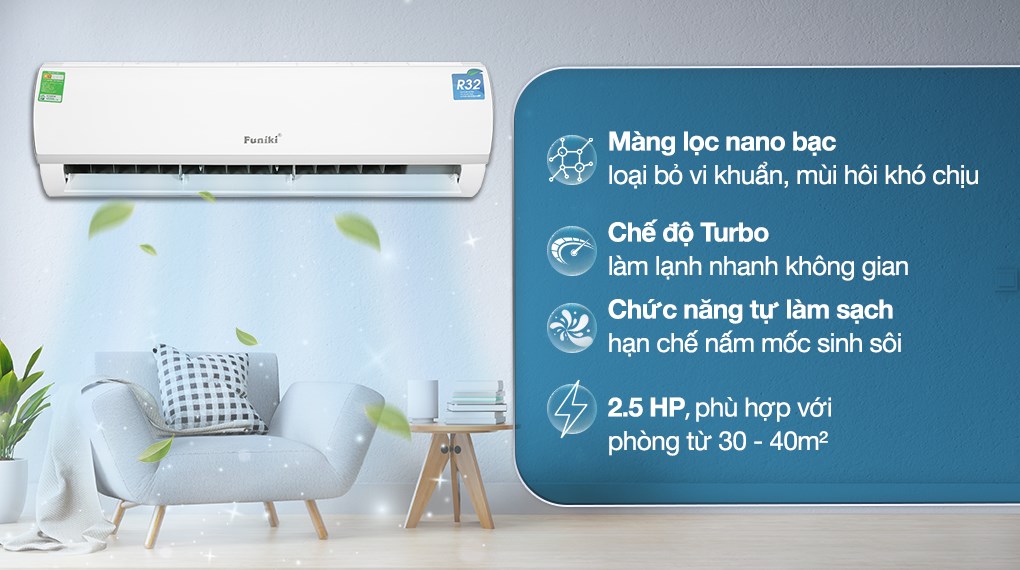 Máy lạnh Funiki 2.5 HP HSC24TMU.ST3 - giá tốt, có mua trả góp.