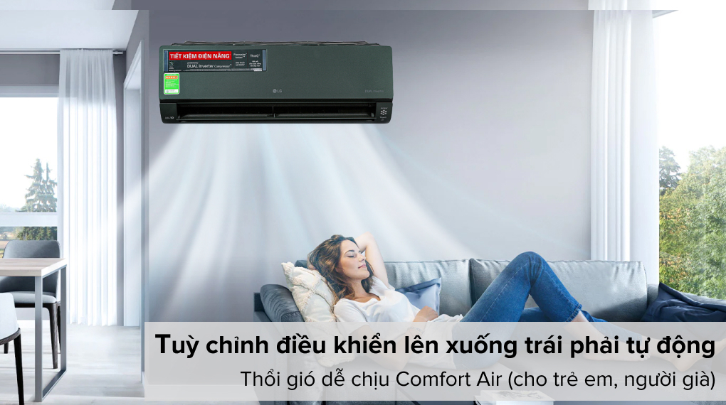 Máy lạnh LG Inverter 1.5 HP V13APIG - Cơ chế thổi gió