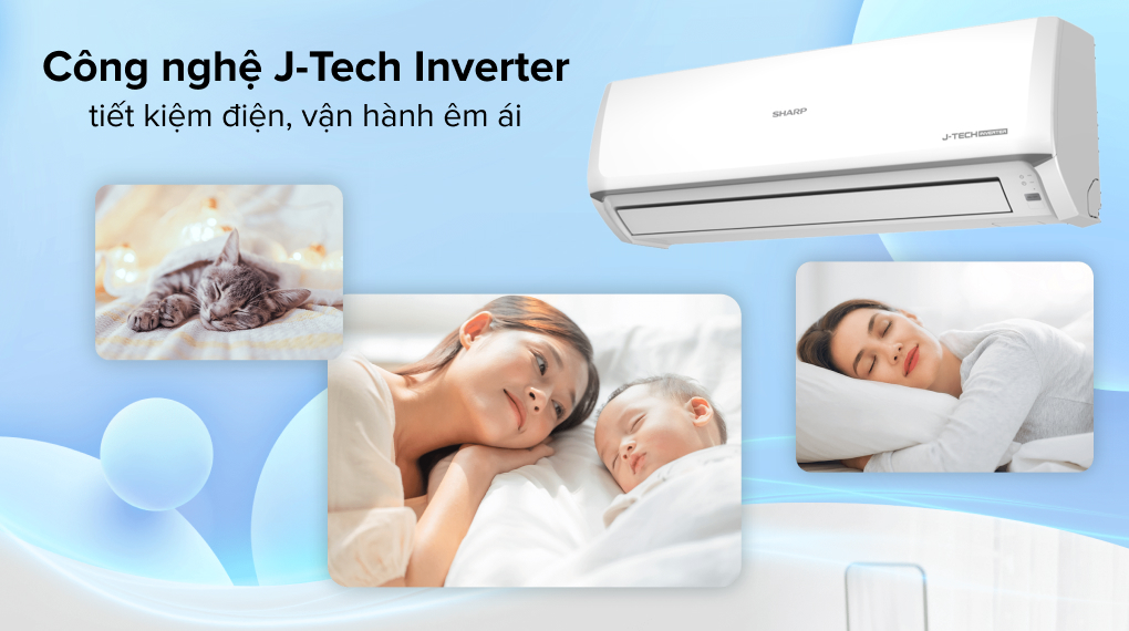 Máy lạnh Sharp Inverter 1 HP AH-X10ZW - Công nghệ tiết kiệm điện