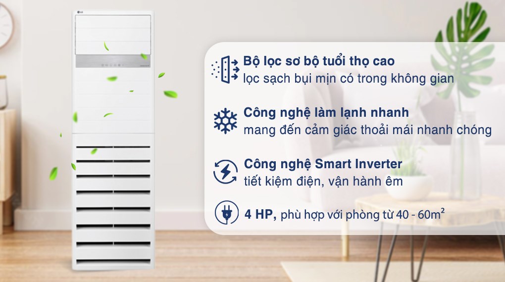 Máy lạnh tủ đứng LG Inverter 4 HP ZPNQ36GR5A0