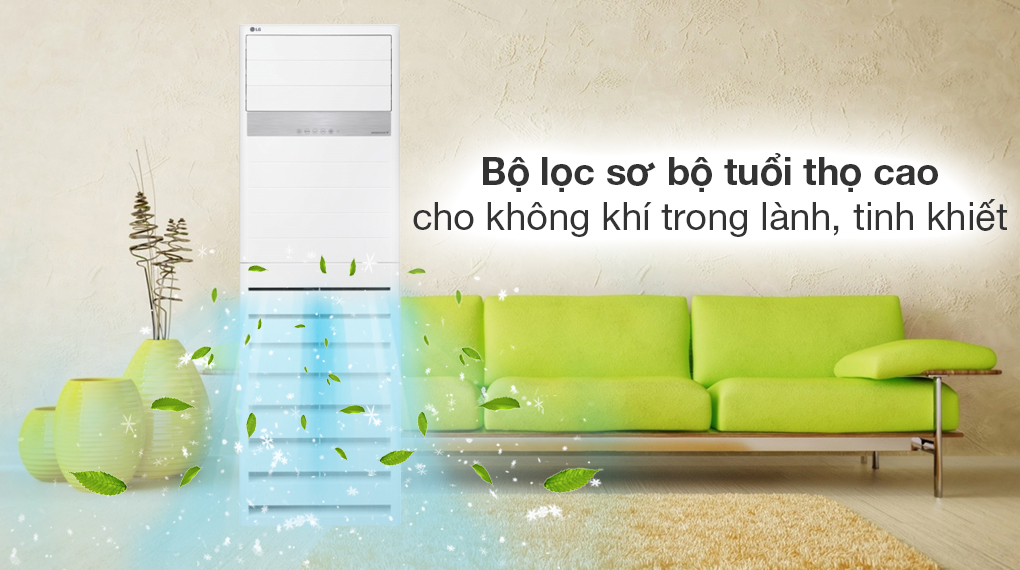 Máy lạnh tủ đứng LG Inverter 4 HP ZPNQ36LR5A0 (3 Pha) - Khả năng lọc không khí 