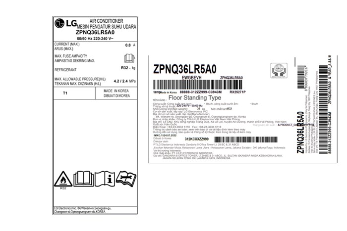 Máy lạnh tủ đứng LG Inverter 4 HP ZPNQ36LR5A0 (3 Pha) Màu Trắng