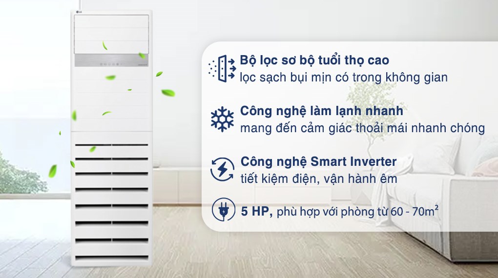 Máy lạnh tủ đứng LG Inverter 5 HP ZPNQ48GT3A0