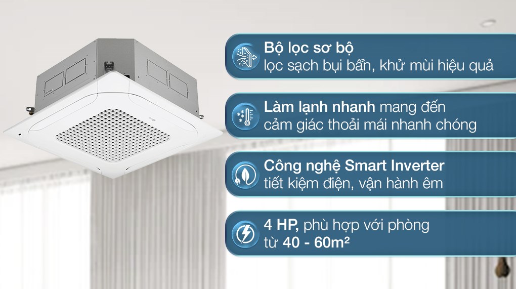 Máy lạnh âm trần LG Inverter 4 HP ZTNQ36GNLA0